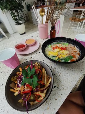 Loaded Fries and Creamy Tan Tan Ramen at Kynd Community - Seminyak in Seminyak