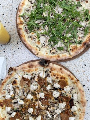 truffled shrooms (top) and mama’s carbonara (bottom) at Kynd Community - Seminyak in Seminyak