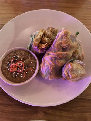Rice Paper Rolls with Satay Sauce   at Kynd Community - Seminyak in Seminyak