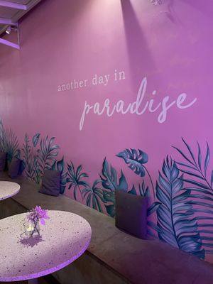 Pretty mural I’m outside restaurant   at Kynd Community - Seminyak in Seminyak