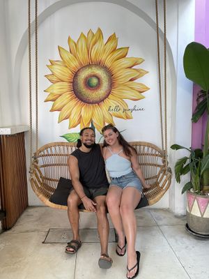 Pretty mural in garden  at Kynd Community - Seminyak in Seminyak