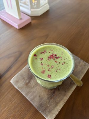 Matcha latte, homemade coconut milk  at Kynd Community - Seminyak in Seminyak