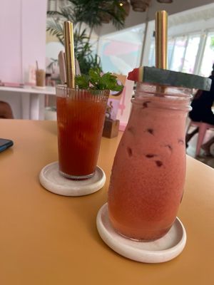 Beautiful drinks to start the day. at Kynd Community - Seminyak in Seminyak