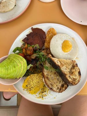 Full breaky - great way to start the day!  

Really inventive to be able to recreate this 'egg'.  Hats off to the chef! at Kynd Community - Seminyak in Seminyak