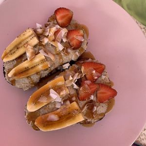 home made peanut butter toast at Kynd Community - Seminyak in Seminyak