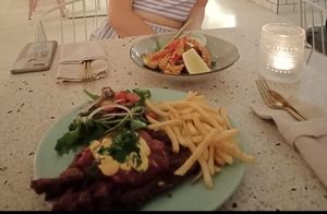 The schnitzel and the salt and pepper squid at Kynd Community - Seminyak in Seminyak