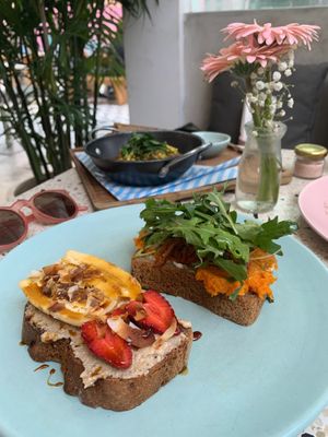 mix & match toasts on gf bread (upon request) at Kynd Community - Seminyak in Seminyak