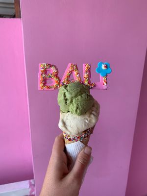 matcha & salted caramel (both gf) at Kynd Community - Seminyak in Seminyak