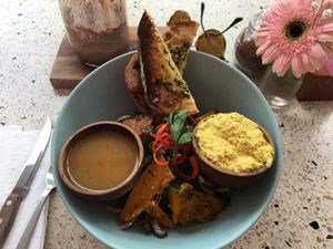 Breaky salad, chorizo changed to scramble tofu  at Kynd Community - Seminyak in Seminyak