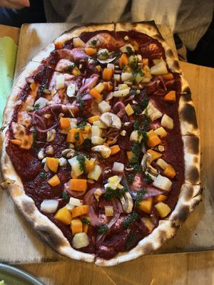 Tartar flambee  at La Cour des Anges in Colmar