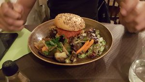 Burger vege at La Cour des Anges in Colmar