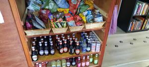 Vegan goods at Curious Cat Coffee Shop in New Pitsligo