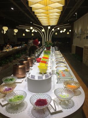 Buffet Table at Enjoy Vegan in Zhuzhou