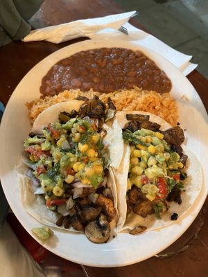 To die for mushroom tacos!!!  #Veganuary at Cocorenos in Long Beach