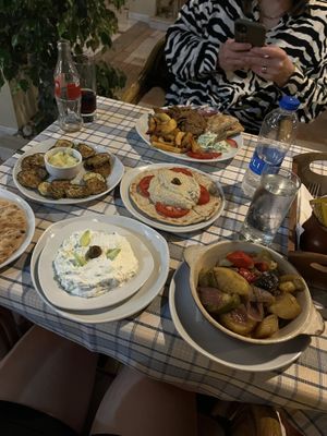 All vegan but with accidentally non vegan tzatziki   at Sagittarius Restaurant in Kos