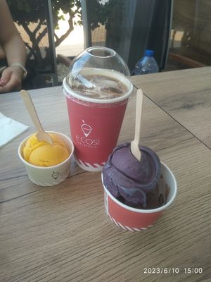 Nom nom nom at E Cosi Gelateria in Paphos