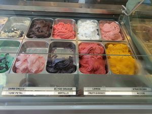 First 4 on top and bottom right were vegan at E Cosi Gelateria in Paphos