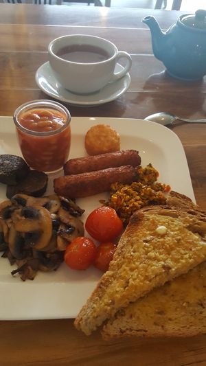 Vegan the works at Green Onions Cafe in West Kirby