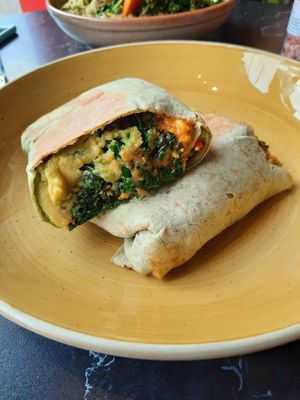 Spicy wrap at Buddha Bowl Cafe in Newtown