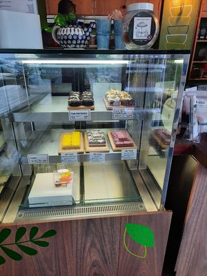 Vegan cakes at Buddha Bowl Cafe in Newtown
