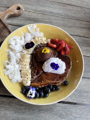 The French toast … a work of art and a flavour explosion at Buddha Bowl Cafe in Newtown