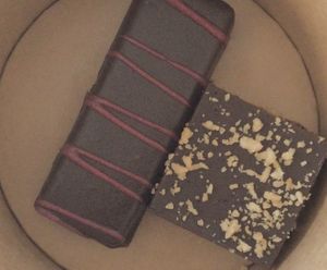 Lockdown treats … cherry ripe slice & snickers cheesecake slice 💚 at Buddha Bowl Cafe in Newtown