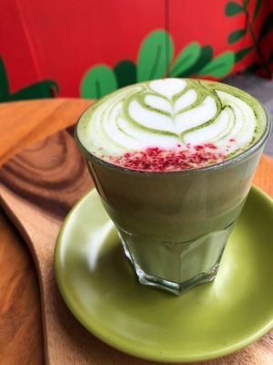 Matcha Latte at Buddha Bowl Cafe in Newtown