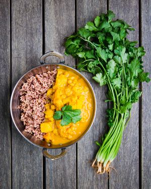 Chickpea Curry at Buddha Bowl Cafe in Newtown
