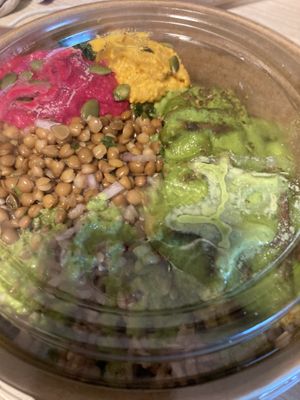 Falafel waffle  at Buddha Bowl Cafe in Newtown