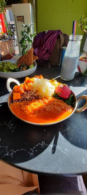 Quinoa, brown rice,sauerkraut roasted potato, at Buddha Bowl Cafe in Newtown