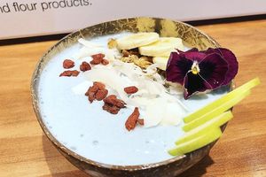 Blue Algae Smoothie Bowl at Buddha Bowl Cafe in Newtown