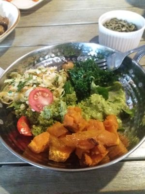 My salad at Buddha Bowl Cafe in Newtown