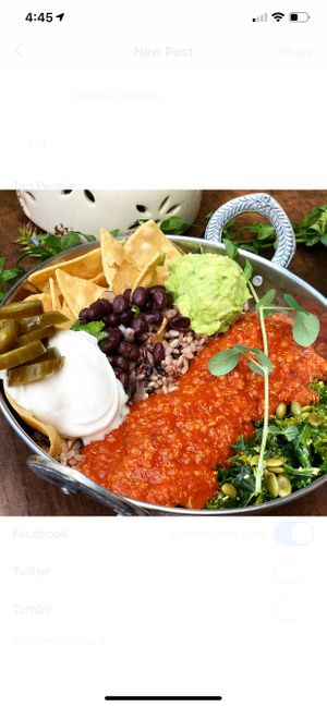 Nacho Bowl at Buddha Bowl Cafe in Newtown