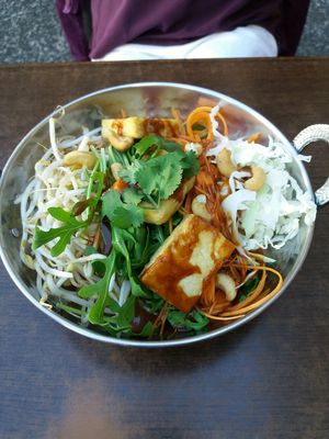 Tofu bowl at Buddha Bowl Cafe in Newtown