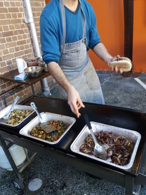 Bbq foods at Buddha Bowl Cafe in Newtown