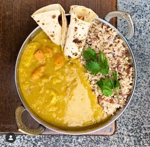 Creamy Chickpea Curry at Buddha Bowl Cafe in Newtown
