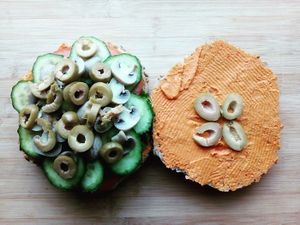 Vegan pate sandwich at Freshys in Skopje