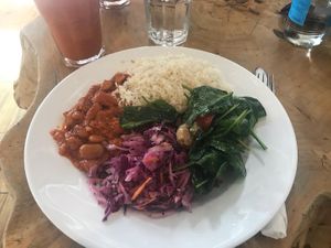 Beans and salad at Foodilic in Brighton