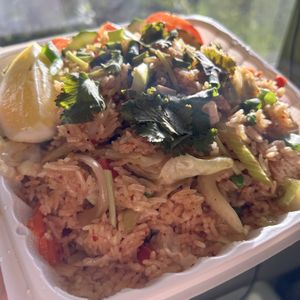 Fried Rice (Made Vegan, No Egg, With Tofu)  at Ning Thai Cuisine in Pahoa