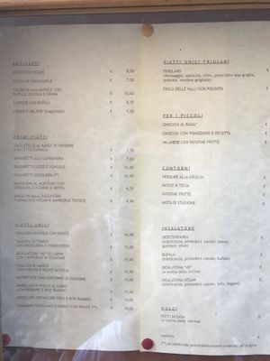 Menu at Pizzeria 4s in Cividale Del Friuli