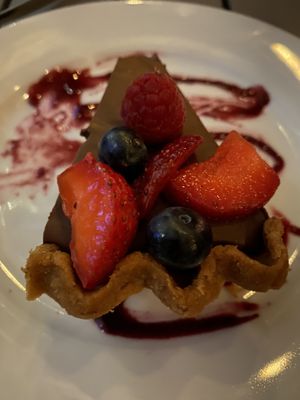 Chocolate cream pie - after taking a bite  at Sweetwater Harvest Kitchen in Santa Fe