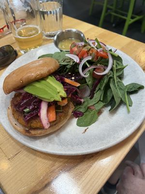 But burger  at Sweetwater Harvest Kitchen in Santa Fe