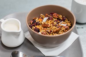 Housemade Granola w/coconut nectar at Sweetwater Harvest Kitchen in Santa Fe
