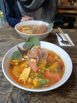 spicy noodle soup at Chum Chay in Cologne