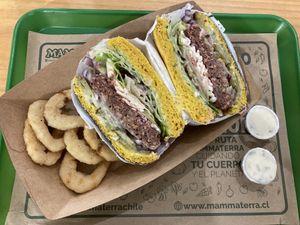 Not-burger combo  at Mammaterra in Puerto Varas