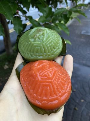 Some type of jelly dessert with filling. Delicious  at Evergreen Vegetarian House 长青素食之家 in Penang