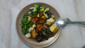 From buffet at Evergreen Vegetarian House 长青素食之家 in Penang