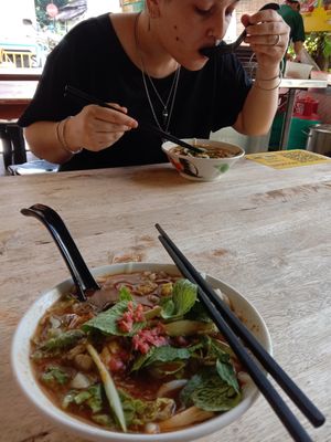 Laksa at Evergreen Vegetarian House 长青素食之家 in Penang