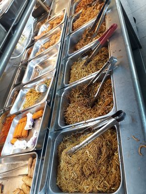 Loads of noodles at Evergreen Vegetarian House 长青素食之家 in Penang