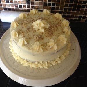 Carrot and walnut cake.. at Vegangela Rose Cakes in Cwmllynfell